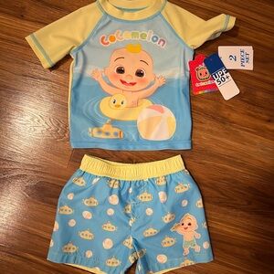 NWT Baby Bow Swim Set - Cocomelon